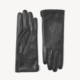 Women's Cashmere Lined Leather Gloves Black Nappa