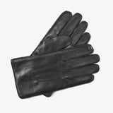 Men's Cashmere Lined Leather Gloves Black Nappa