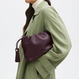 Soho Large Crossbody Pouch Wine Milled Pebble