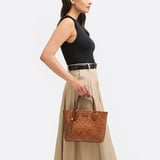 Small Island Tote Tan Woven Leather