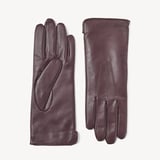 Women's Cashmere Lined Leather Gloves Fig Nappa