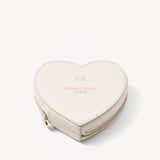 Medium Heart Jewellery Case Ivory Pebble
