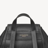Hudson Small Backpack Black Milled Pebble