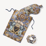 Silk Eye Mask Set Heritage Blue Signature Shield Pure Silk