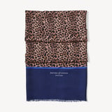 Merino & Silk Stole Leopard Print