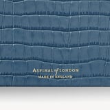 2026 A4 Day to Page Leather Diary Deep Shine Peacock Blue Small Croc