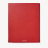 2026 A4 Week to View Leather Diary Cardinal Red Pebble