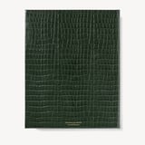 2026 A4 Week to View Leather Diary Deep Shine Evergreen Small Croc