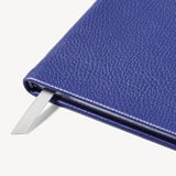 2026 A4 Week to View Leather Diary Cobalt Blue Pebble