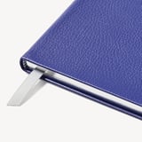 2026 A5 Week to View Leather Diary Cobalt Blue Pebble