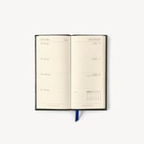 2026 Slim Pocket Leather Diary Deep Shine Navy Small Croc
