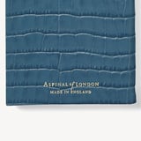 2026 Slim Pocket Leather Diary Deep Shine Peacock Blue Small Croc