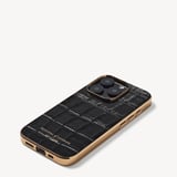 iPhone 15 Pro Case Deep Shine Black Croc