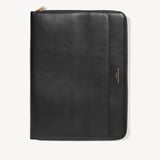 A4 Compact Organiser Padfolio Black Soft Saffiano