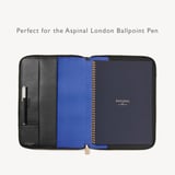 A4 Compact Organiser Padfolio Black Soft Saffiano