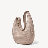 Soho Large Crescent Moleskin Woven Leather