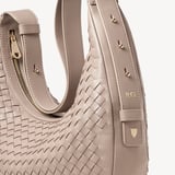 Soho Large Crescent Moleskin Woven Leather