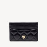 Slim Credit Card Holder Black Quilted Nappa