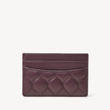 Slim Credit Card Holder Fig Quilted Nappa
