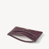 Slim Credit Card Holder Fig Quilted Nappa