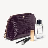 Classic Toiletry Bag Deep Shine Fig Small Croc