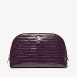 Classic Toiletry Bag Deep Shine Fig Small Croc