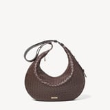 Soho Large Crescent Chocolate Woven Leather
