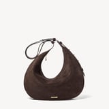 Soho Large Crescent Chocolate Suede