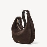 Soho Large Crescent Chocolate Suede