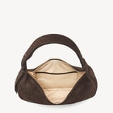 Soho Large Crescent Chocolate Suede