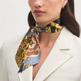 Skinny Silk Scarf Heritage Blue Pure Silk