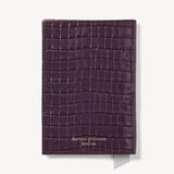 Passport Cover Deep Shine Fig Small Croc