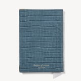 Passport Cover Deep Shine Peacock Blue Small Croc