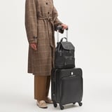 Hudson Small Backpack Black Milled Pebble