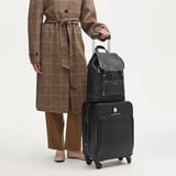 Hudson Medium Backpack Black Milled Pebble