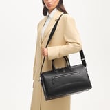 Connaught Flight Work Bag Black Saffiano