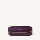 Jewellery & Watch Travel Case Deep Shine Fig Small Croc