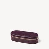 Jewellery & Watch Travel Case Deep Shine Fig Small Croc