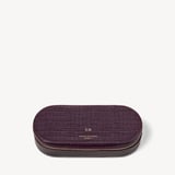 Jewellery & Watch Travel Case Deep Shine Fig Small Croc