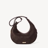 Soho Small Crescent Chocolate Suede