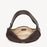 Soho Small Crescent Chocolate Suede