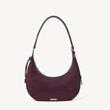Soho Small Crescent Rich Claret Suede