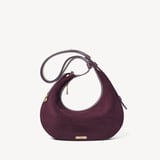 Soho Small Crescent Rich Claret Suede