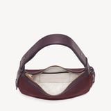 Soho Small Crescent Rich Claret Suede
