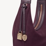 Soho Small Crescent Rich Claret Suede