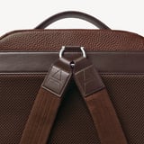 Zipped Leather Backpack Tobacco Pebble