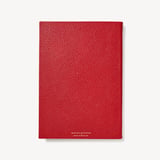A5 Leather Bound Notebook Cardinal Red Pebble