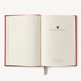 A5 Leather Bound Notebook Cardinal Red Pebble