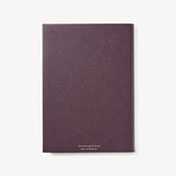 A5 Leather Bound Notebook Fig Pebble