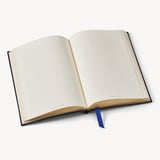 A5 Leather Bound Notebook Black Pebble